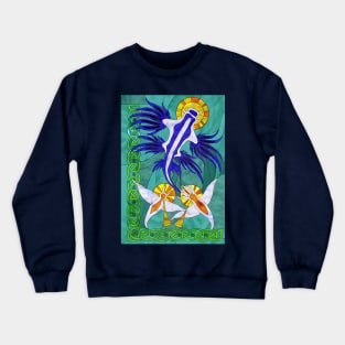 Glaucus Sea Slug stained glass Crewneck Sweatshirt